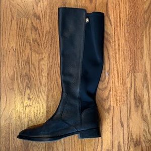 Tory Burch Tall Leather Boots with neoprene back